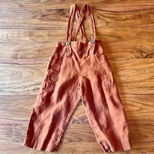 Fin & Vince Rust/ Brown Suspender Pants/ Overalls/ Jumper/ Romper